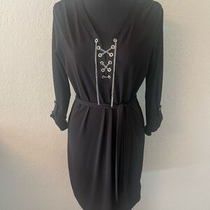 Michael Kors Black Dress with Chain Accent